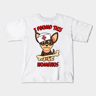 Funny small dog is a nurse Kids T-Shirt